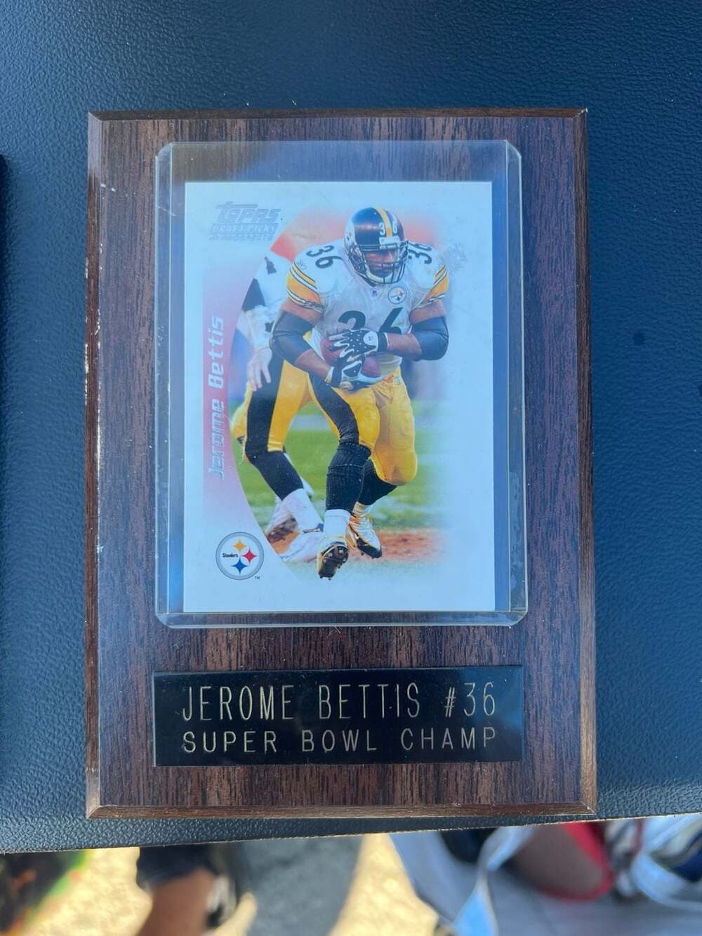 Jerome Bettis Pittsburgh Steelers 2005 Topps Draft Picks Wood Wall Plaque